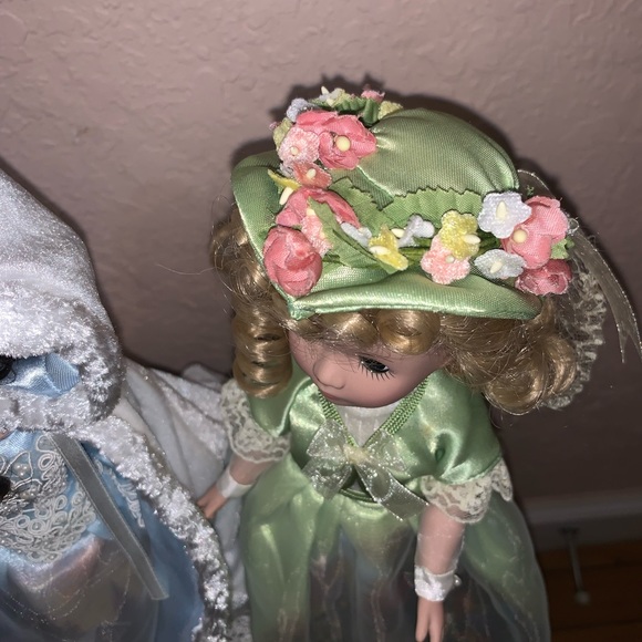 Madame Alexander Dream Winter Porcelain Thomas Kinkade Vision Spring Dolls - Picture 2 of 10